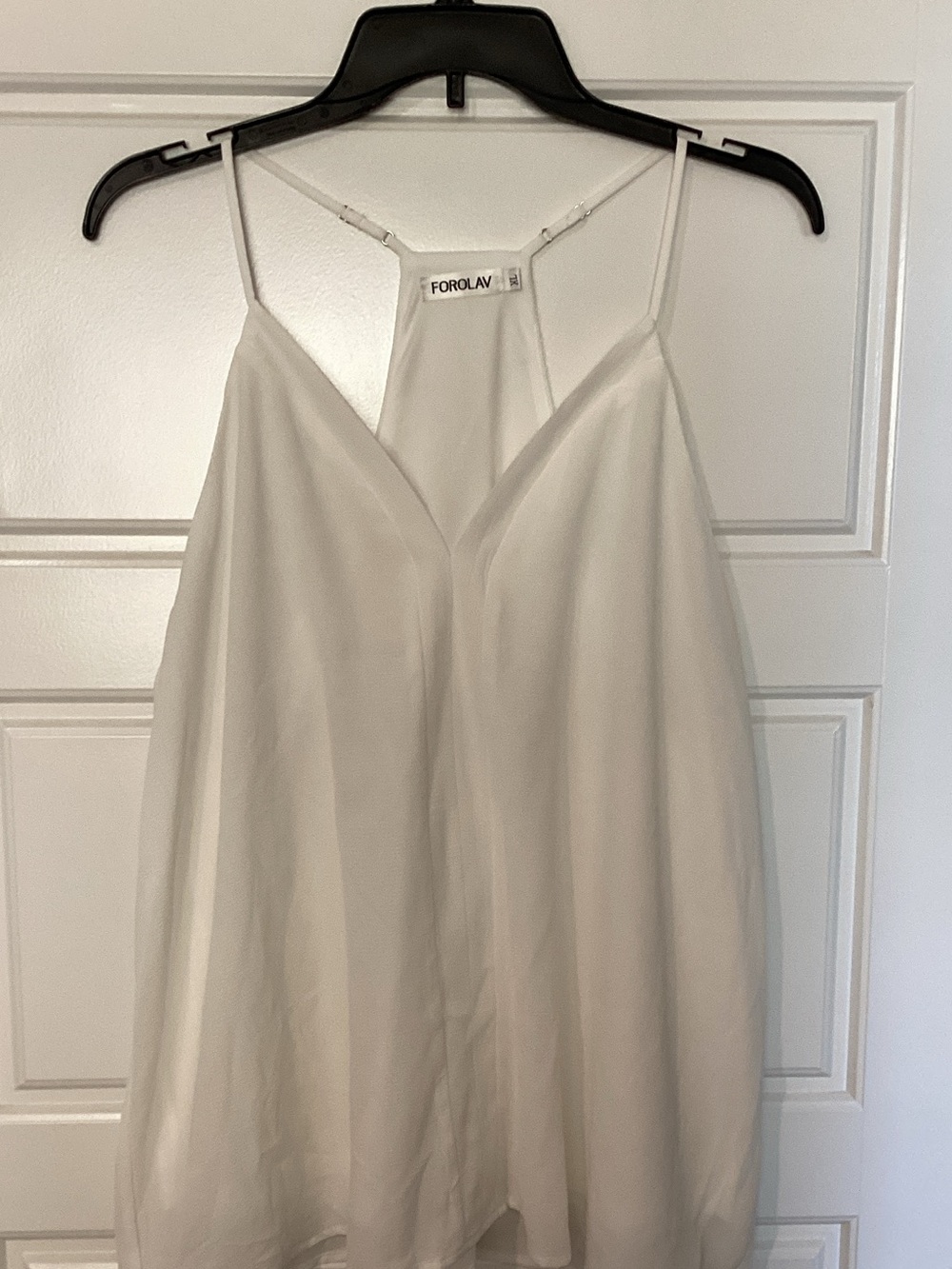 White Satin V-Neck Camisole